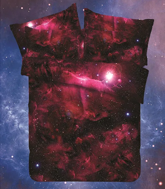 Hipster Galaxy 3D Постельное белье Вселенной космического пространства Galaxy печати постельное белье пододеяльник и наволочки - Цвет: as