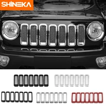 SHINEKA Griglie Radiatore Sportive ABS Anteriore DELL'AUTOMOBILE Della Maglia Griglia Della Griglia di Copertura Decorazione Assetto Adesivi Per Jeep Patriot 2011-2016 accessori