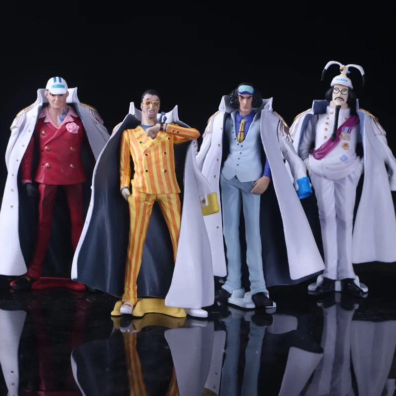 4pcs/set anime one piece Navy headquarters senior general figure Kuzan Borsalino Sakazuki Sengoku pvc action figure model toys цена 4pcs/set anime one piece Navy headquarters senior general figure Kuzan Borsalino Sakazuki Sengoku pvc action figure model toys цены онлайн