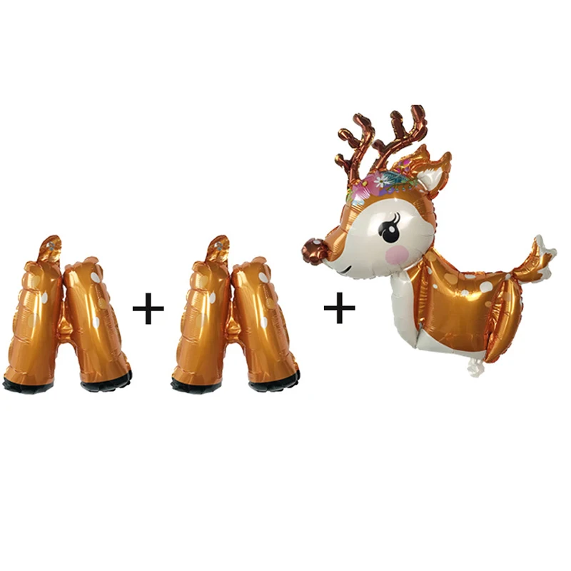 Elf Moose Deer Animal Foil Helium Balloon Merry Christmas New Year Xmas Decorations Birthday party decorations kids