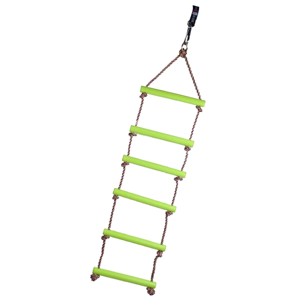 Kids Indoor and Outdoor Playhouse 6 Rungs Rope Climbing Ladder Toy