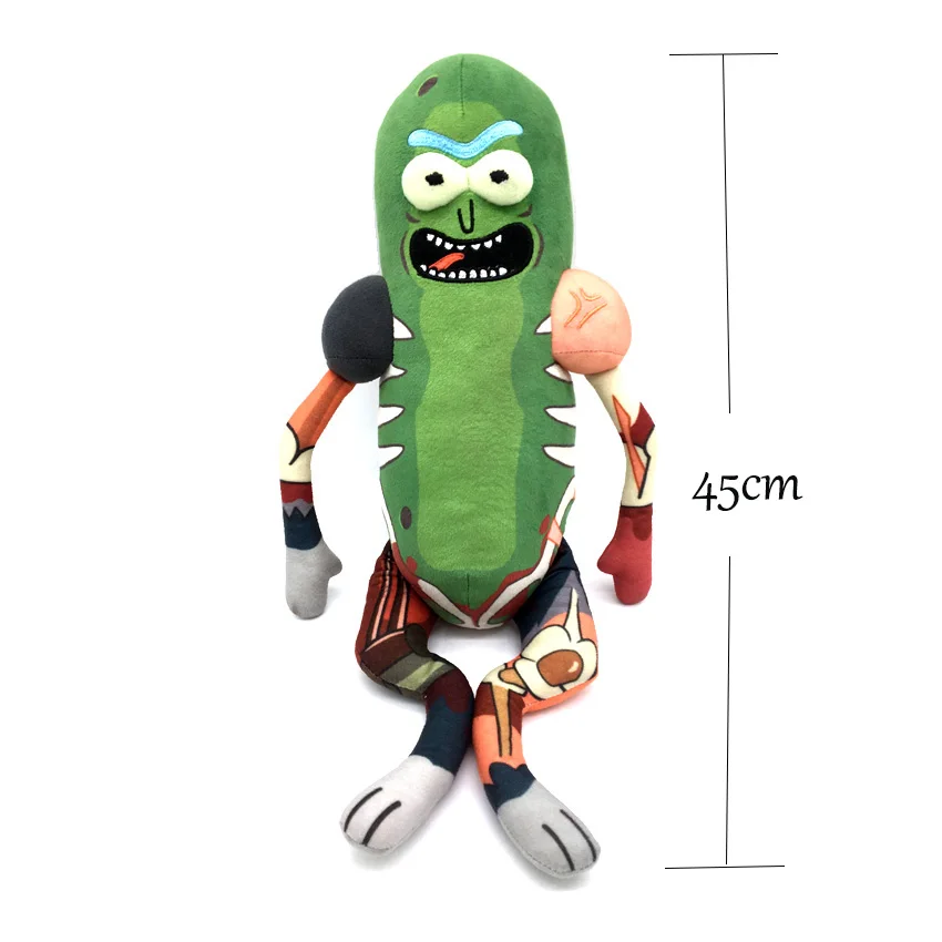 

45cm Funny Rick And Morty Plush Toys Doll Cute Pickle Rick Plush Soft Pillow Stuffed Toys for Children Kids Christmas Gifts