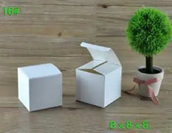 

200pcs/lot 8*8*8cm White Black Kraft Gift Box For Cosmetic Bottle Jar Handmade Soap Candle Storage valve tubes