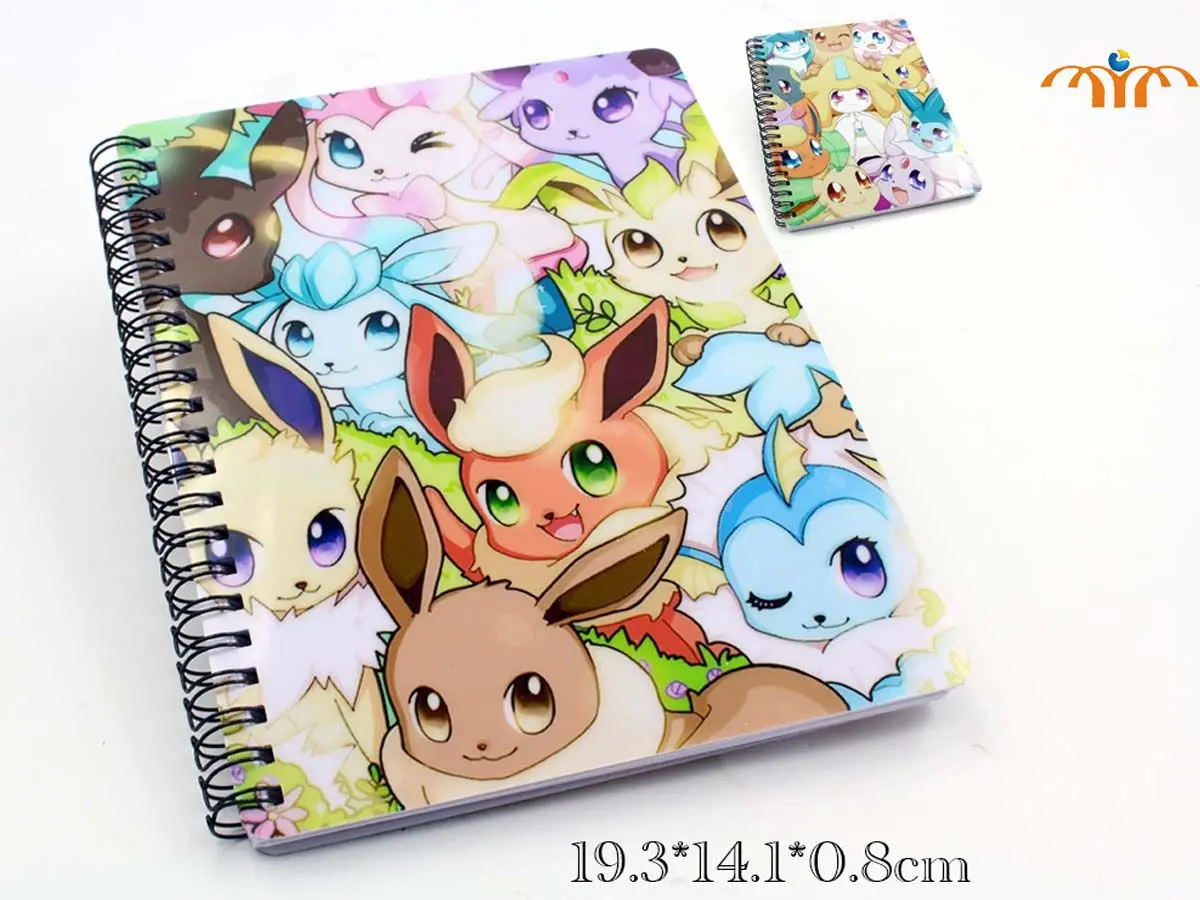 

Game Pocket Monster Pokemon Eevee Jolteon Vaporeon Flareon Notebook Diary Memo Study Work Log Workbook Journal Stationery Gift