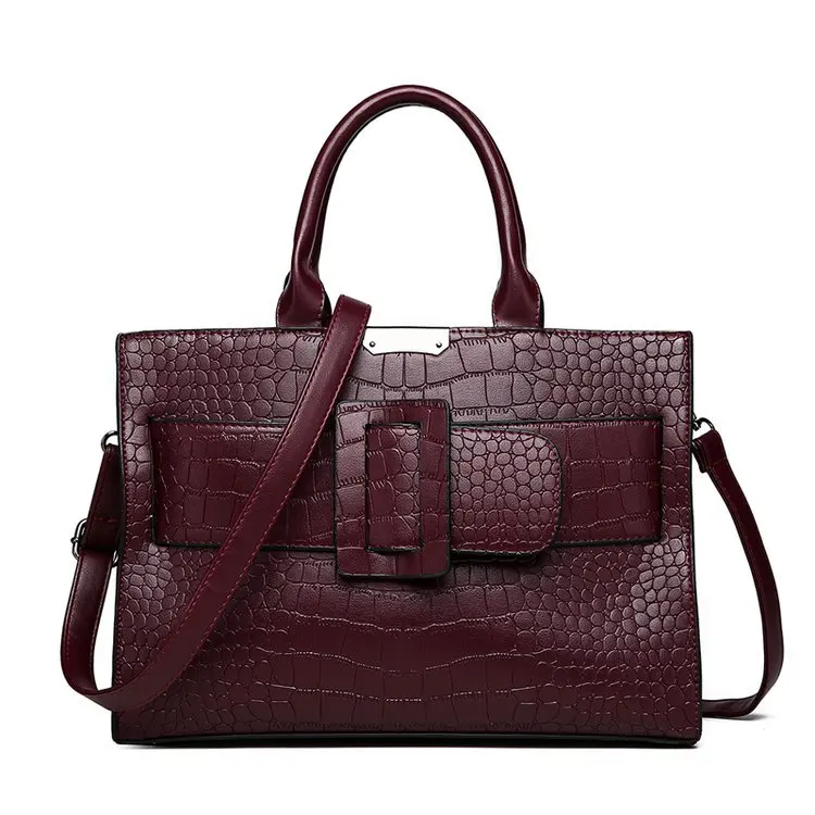 

2019 New European and American fashion handheld single-shoulder bag oblique satchel stone pattern commuter bag