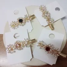 Модный с кристаллами, со стразами заколки Заколки для волос для Для женщин девочек Imitiation Pearl Цветок Заколка для волос аксессуары для волос