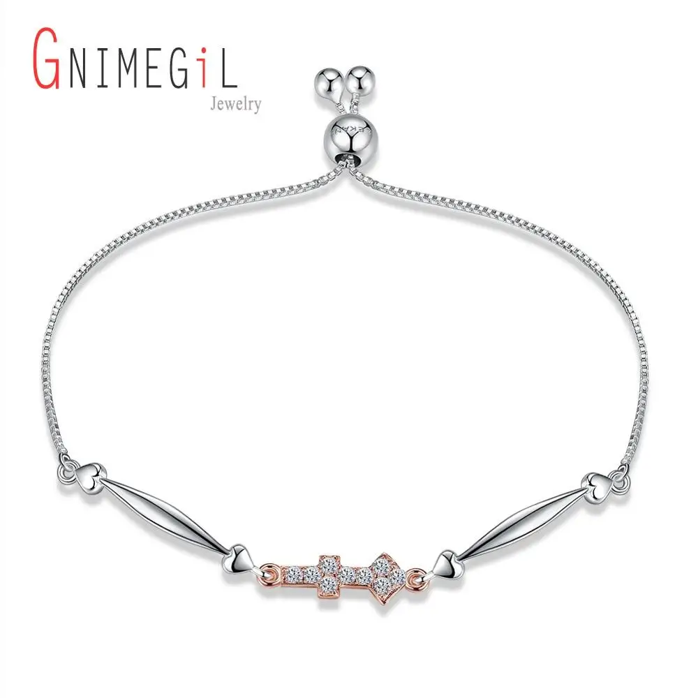 Модный браслет gnimegili 12 Созвездие Настоящее серебро 925 амулет с хрустальной бусиной браслет для женщин ювелирные изделия подарки - Окраска металла: Sagittarius H079