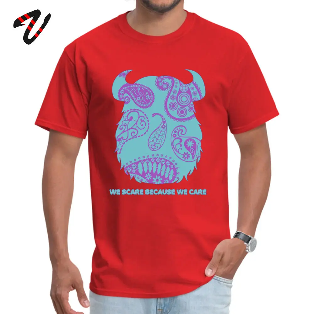 Comics Sulley Monsters Inc. Top T-shirts Prevalent Mother Day Short Sleeve Crewneck Tops & Tees 100% Cotton Mens Design T Shirt Sulley Monsters Inc. 18134 red