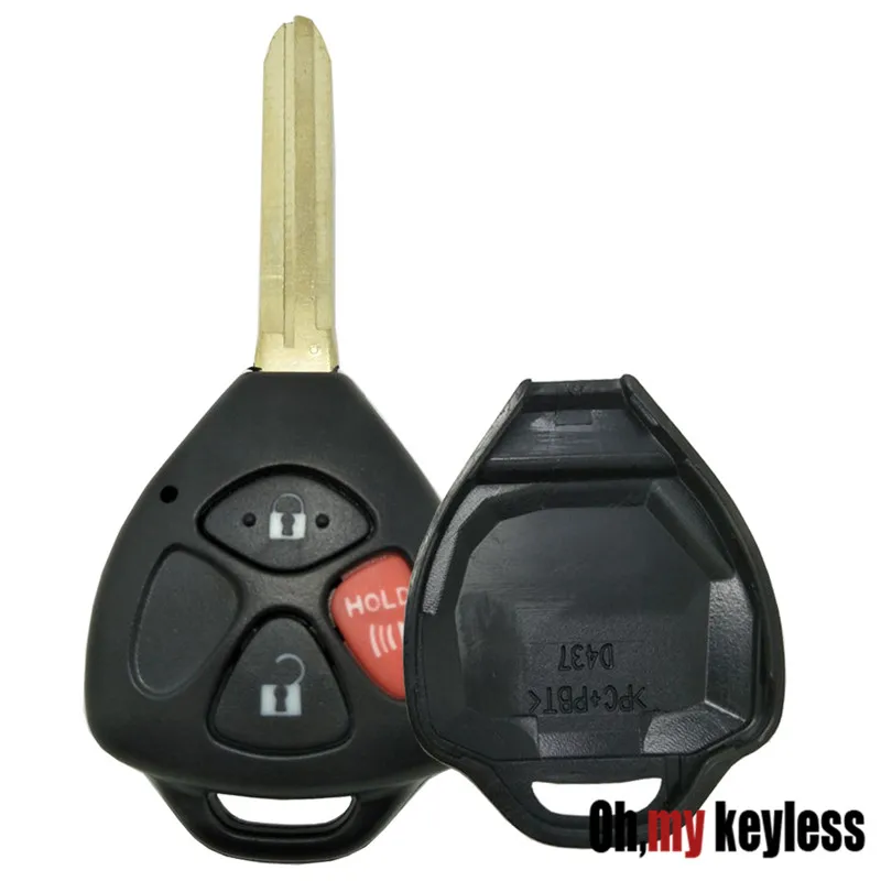 2 шт./лот Сменный Чехол для ключа toyota camry Scion 3-кнопочный пульт дистанционного