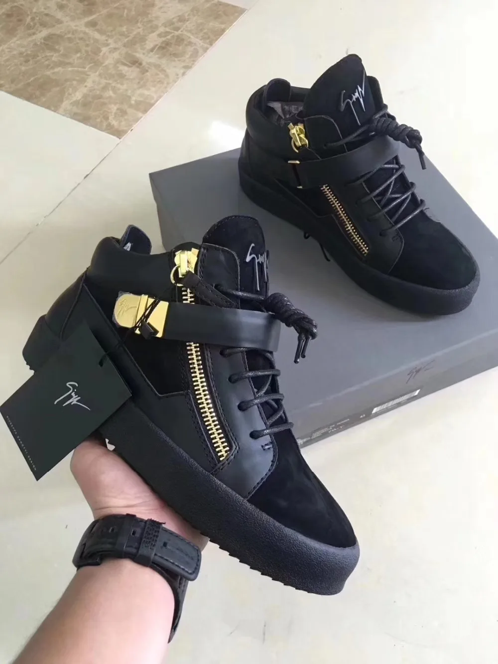 

Authentic Giuseppe x zanotti design Top Designer Sneakers GZ Trainers Men and Women Cowhide Casual Shoes Dress Shoes