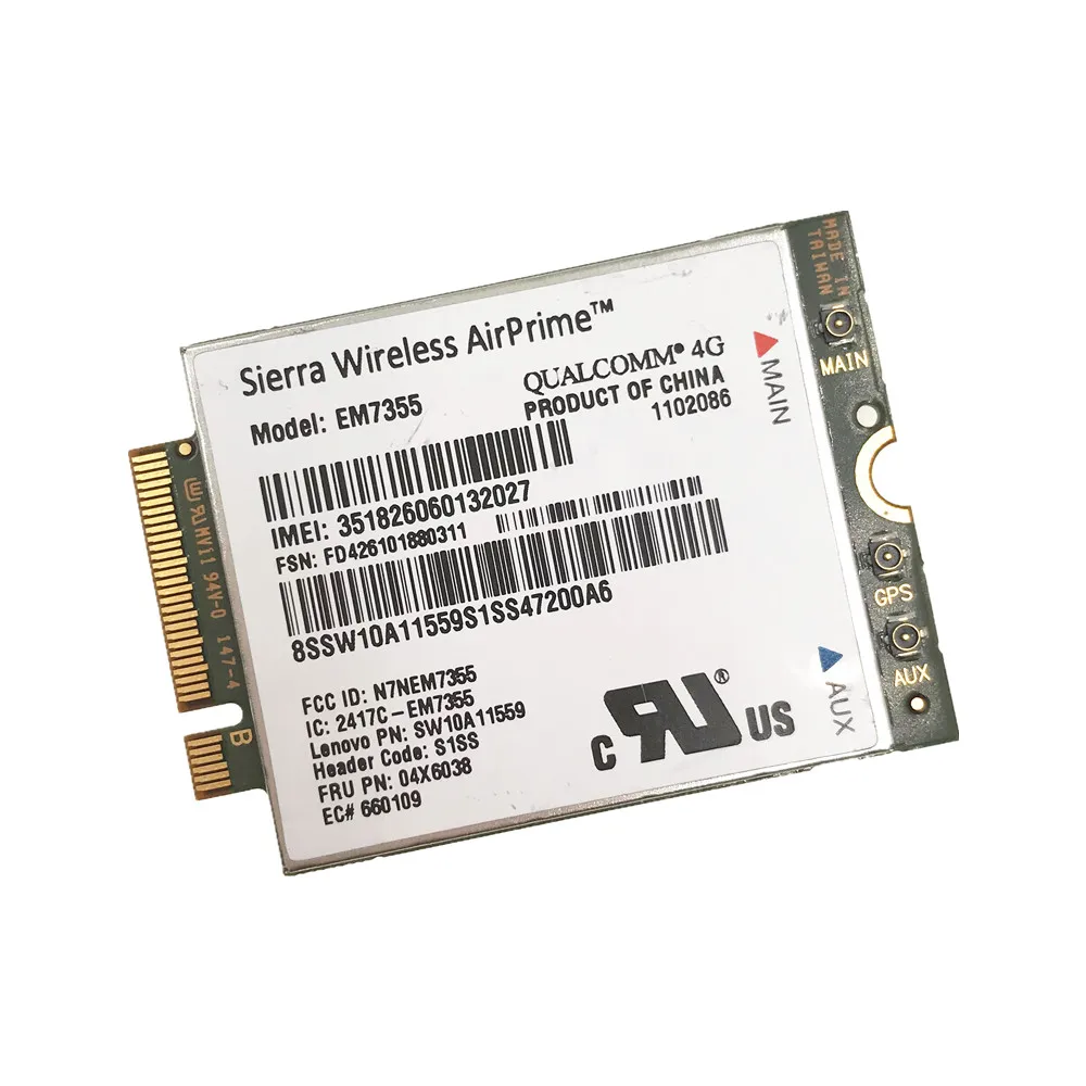 Сьерра-Gobi5000 EM7355 LTE 4G WWAN 04X6038 04W3801 NGFF Wi-Fi карты для lenovo T440 X240 W540 T440P T431S