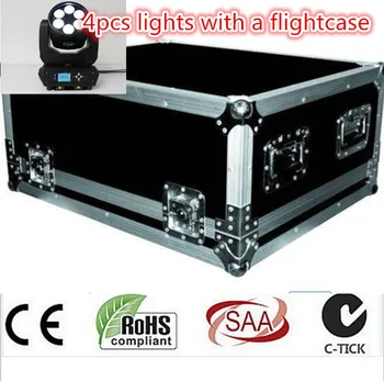 

Newest dj 4pcs 150W LED with flightcase DMX Moving Head Stage Lighting DMX Hi-Quality 6X25W LED Moving Beam Lights