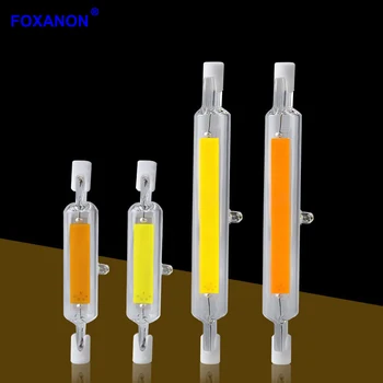 

Foxanon R7S COB LED Bulb 78mm 118mm Replace Halogen LED Lamp AC 220V 5W 10W Glass Tube Spot Light for Bedroom Living Room Lights