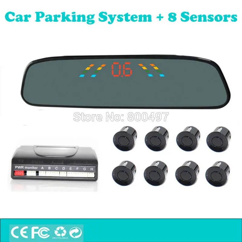  Neue Auto Backup Reverse und Front Radar System Einparkhilfe System mit 8 Parkplatz Sensoren Rücksp