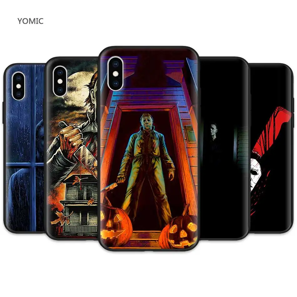 

Silicone mobile phone Case Cover for Apple iPhone XR 7 8 6 6S Plus X XS MAX 5 5S SE Soft Case Coque Michael Myers Halloween