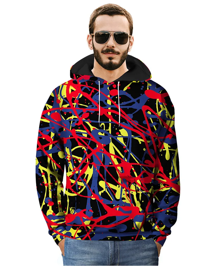 3D Hoodies Men Creative graffiti 3D printed hoodie Novelty Hoody Sweatshirt Pullover Tracksuits Streetwear Harajuku Tops Hipster