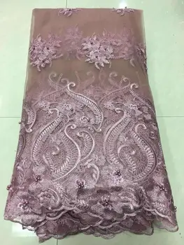 

New Arrival African Lace Fabrics High Quality Deep Green France Cord Lace Guipure Lace Fabric for Nigerian Beaded Lace Fabric