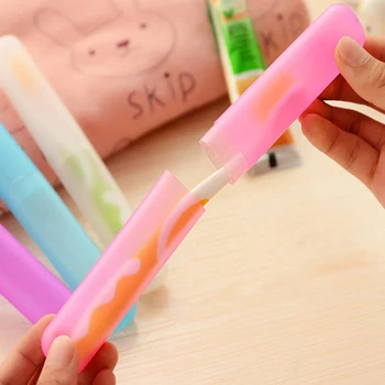 

5Pcs Portable Plastic Toothbrush Box Protector Storage Cover Outdoor Tools Toothbrush Boxes Tube Holder
