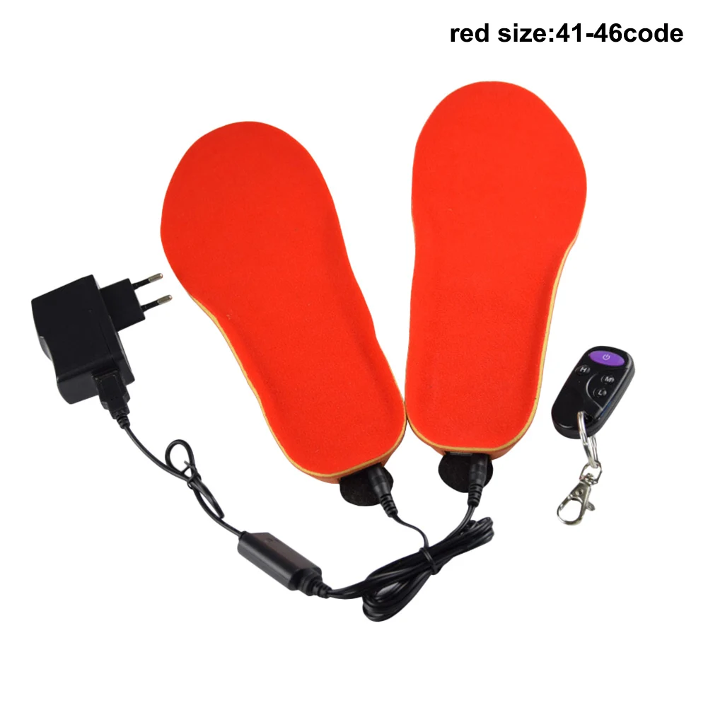 Men 41-46 red Водонепроницаемая USB перезаряжаемая грелка для обуви Подставка-обогреватель для ног MSU99 - Цвет: Men 41-46 red
