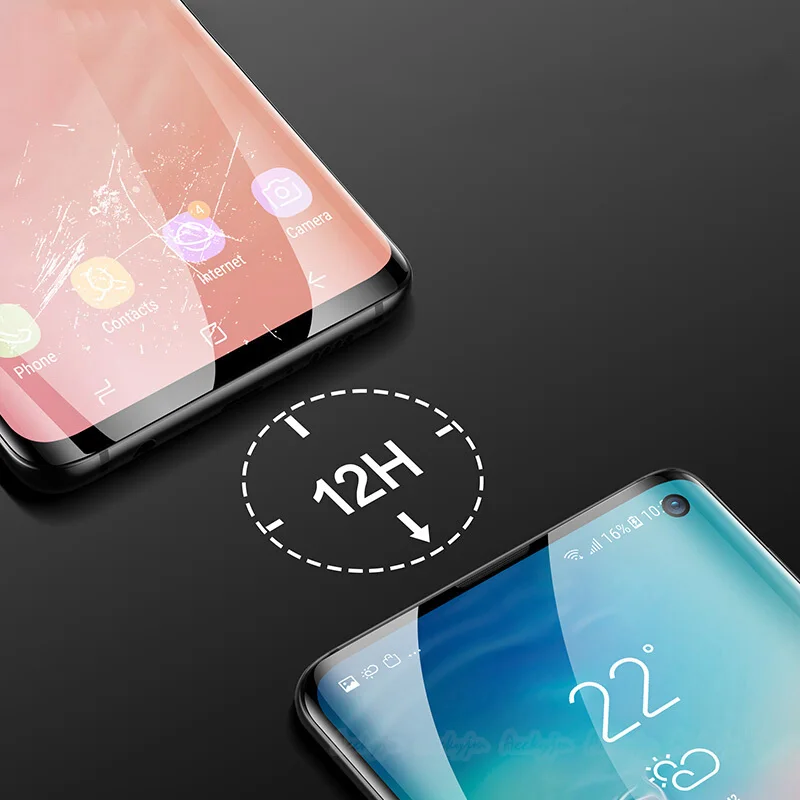 Гидрогелевая пленка UVR для Samsung Galaxy S10e S10 S9 S8 Plus Note 9 8 3D мягкая защитная экрана A7 A9 A8
