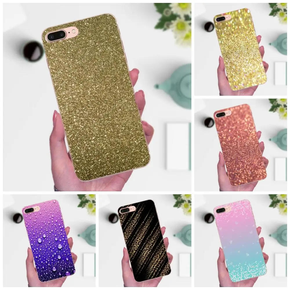 

Thin TPU Cell New Style Sparkle Glitter Gold Bling For Xiaomi Note 3 4 Mi3 Mi4 Mi4C Mi4i Mi5 Mi 5S 5X 6 6X 8 SE A1 Max Mix 2