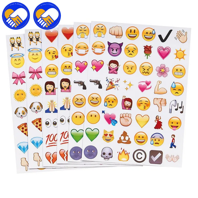 

Lovely Cute 20 Pcs/set Kawaii emoticons stickers Toy for Diary Scrapbook Book Wall Photo Decor Skin DIY*cartoon sticker Toys