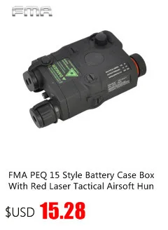 FMA Тактический Военная Униформа Airsoft AN/PEQ-15 Батарея поле лазерного Red Dot лазерный с Белый светодиодный фонарик и ИК- объектив TAN/BK