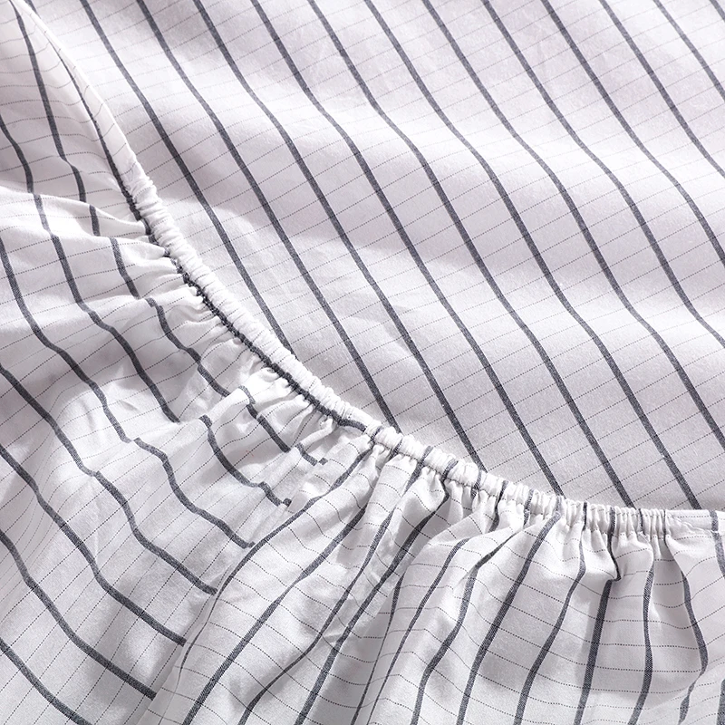 Earthing Fitted sheet small stripe color Earth Bedspread by Grounding Cotton $ Silver Conductive EMF protection from Health