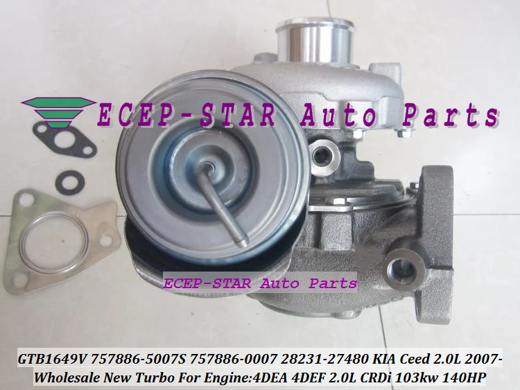 Turbo GTB1649V 757886 757886-5007S 757886-0007 28231-27480 2823127480 Turbine Turbocharger For KIA Ceed 4DEA 4DEF 2.0L CRDi (5)