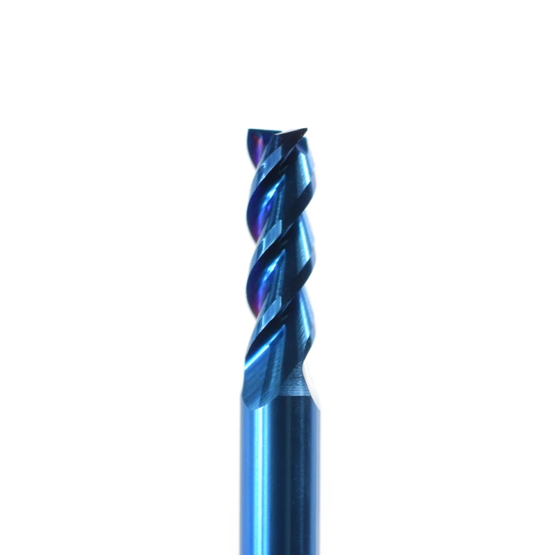 1pc 1-12mm 3 Flutes End Mill for Aluminum Cutting Nano Blue Coating CNC Router Bit Carbide End Mill End Milling Cutter