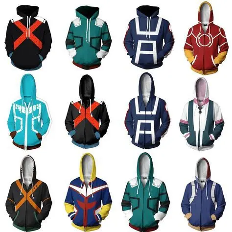 

My Hero Academia Hoodie Izuku Midoriya Shouto Todoroki Boku No Hero Academia Cosplay Costume Sweatshirt All Might Zipper Jacket