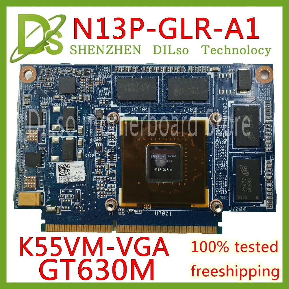 KEFU N13P-GLR-A1 VGA для ASUS K55VJ K55VM K55V ноутбука Графика карта GeForce GT630M с 2 ГБ Тесты оригинальный