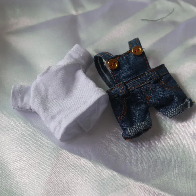 

Mini bjd doll clothes ob11 overalls shirt cut suit