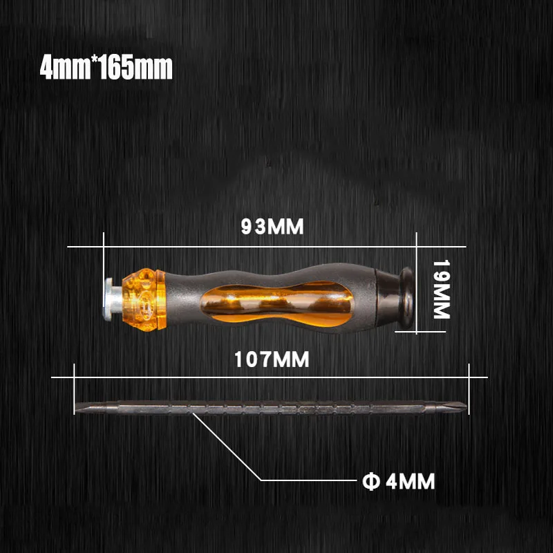 4mmx165mm h CR-V Набор отверток магнитная отвертка для ремонта телефона ручной инструмент - Цвет: 4mmx165mm h