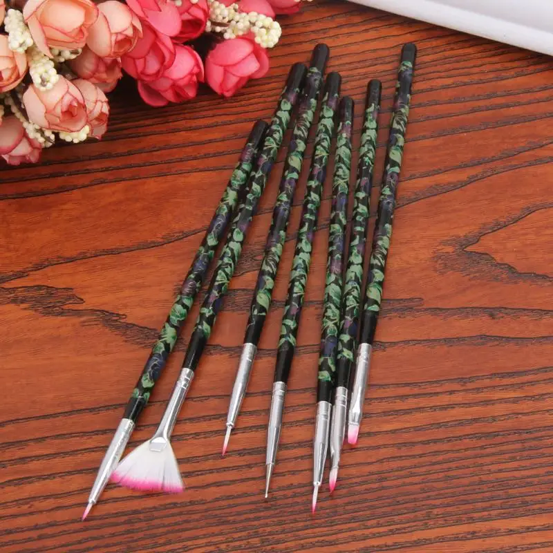 Горячие щетки для ногтей 14 шт./компл. Профессиональный Nail Art УФ-гель живопись рисунок Liner ручки, DIY Дизайн ногтей украшения инструменты для маникюра