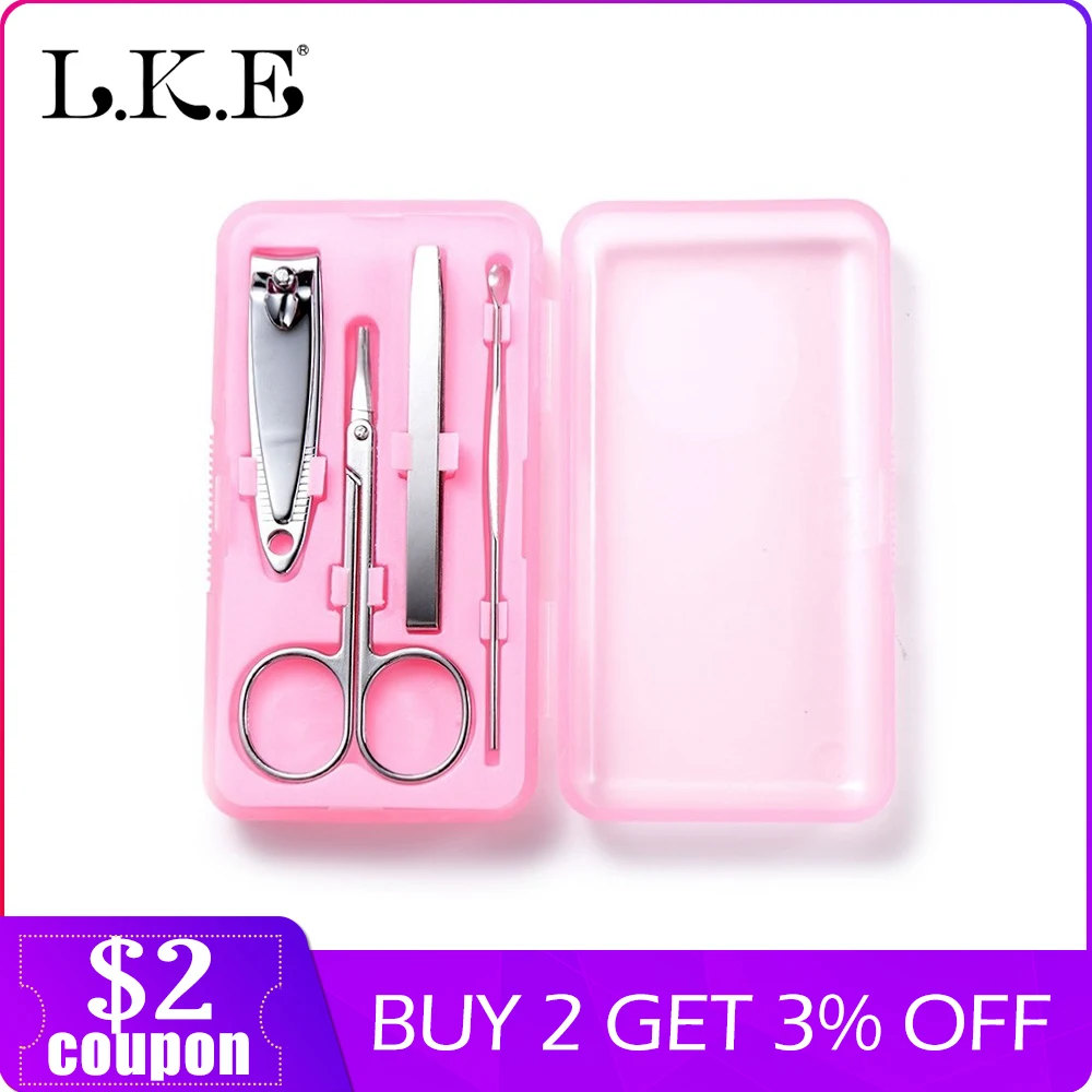 

LKE 4 pcs/set Nail Tools Sets & Kits Nails Clipper Kit Manicure set Clippers & Trimmers pedicure Scissor Makeup sets Tools