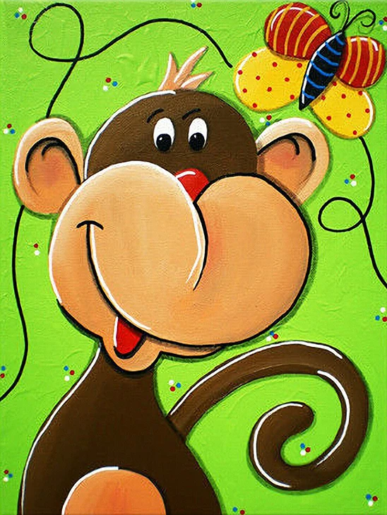 

Diamond painting cross stitch Diamond embroidery diamond mosaic Cartoon animal Monkey Elephant Zebra Giraffe picture painting
