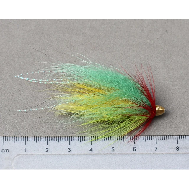 Tigofly 24 pcs/lot Yellow&Green Feather Cone Head Tube Fly Streamer Fly  Salmon Trout Steelhead Fly Fishing Flies Lures - AliExpress