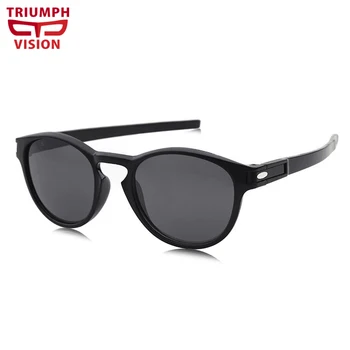 

TRIUMPH VISION Black Sunglasses for Men Round Retro Sun Glasses for Mem UV400 Protection Shades Oculos Male Vintage Fashion