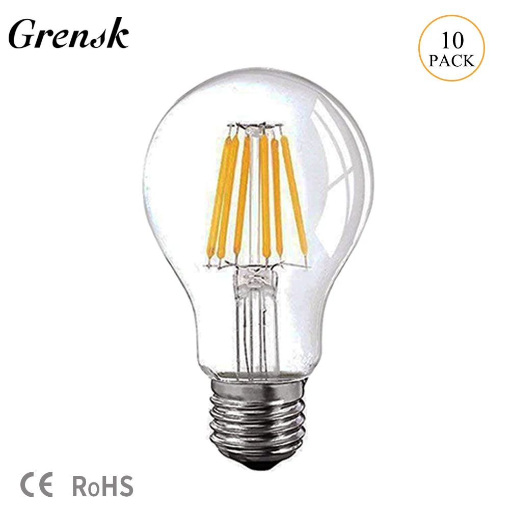 Grensk-DC 12V 24V Led 램프 A19 A60 필라멘트 전구, 저전압 6 w..
