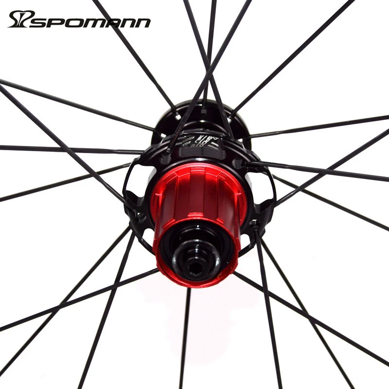 2018 SPOMANN 700C ультралегкий, дорожный велосипеды, колеса 40c-26 бескамерное карбоновое колесо колесная пара велосипеда подшипник для