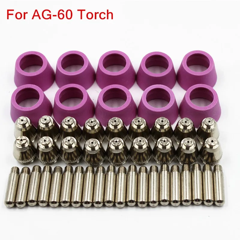 50PCS Cutting torch parts AG60 High quality durable Consumables for Plasma Cutter Tig Welding Torch Propane Torch 50PCS Cutting torch parts AG60 High quality durable Consumables for Plasma Cutter Tig Welding Torch Propane Torch