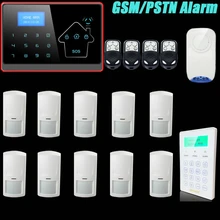 IOS Android APP LCD Smart Touch Keypad Wireless wired GSM PSTN Quad4 Band SMS Home Security