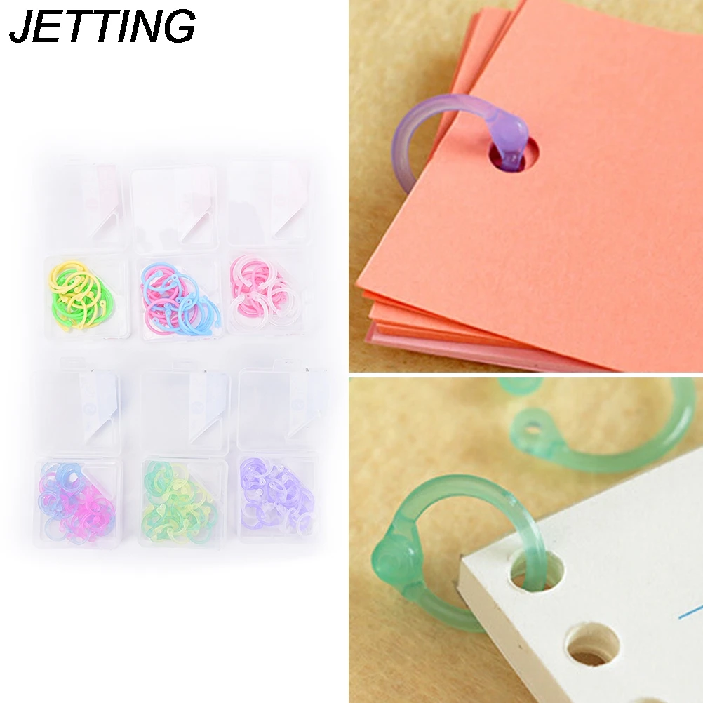 16Pcs/box DIY Ring Binder for Notebook Loose Leaf Spiral Album Diary Book Binding Rings