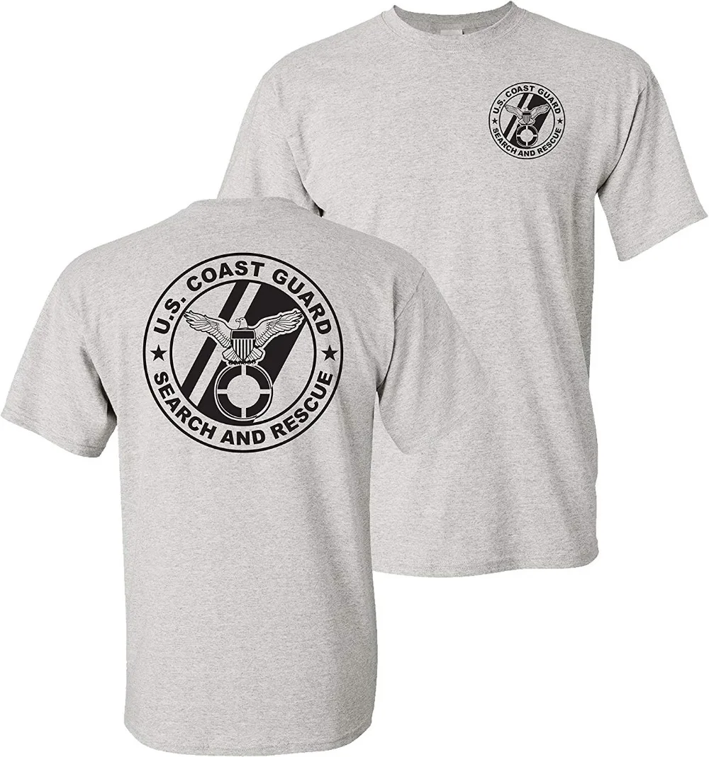 Uscg Us Coast Guard Search And Rescue Front Back Ash Grey T Shirt Usa T Shirt