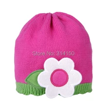 TOU-Baby, милые вязаные шапки с цветами, хлопковые детские шапки, вязаные шапки, новые осенние зимние теплые шапки для девочек