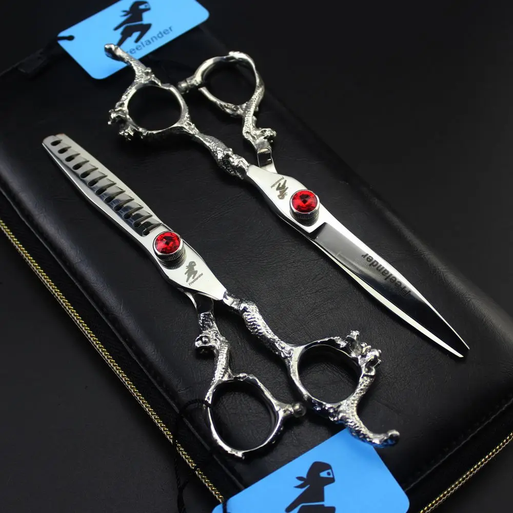 Freelander Япония сталь 5,5 дюймов 6 дюймов Парикмахерские ножницы набор ножниц для парикмахерской ножницы для стрижки волос