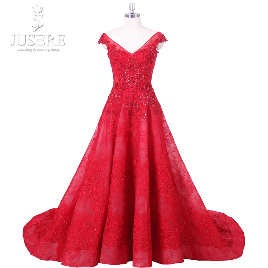 Fast Shipping Plus Size Tulle Applique Beaded Prom V-Neck Gown Vestidos De Festa Robe Soiree Abendkleider 2019 | Свадьбы и торжества