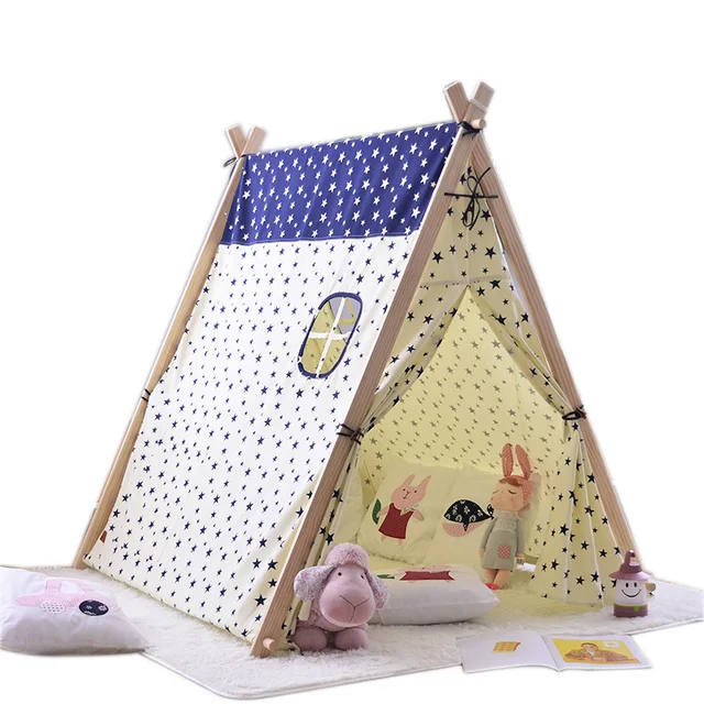 kids wooden tent
