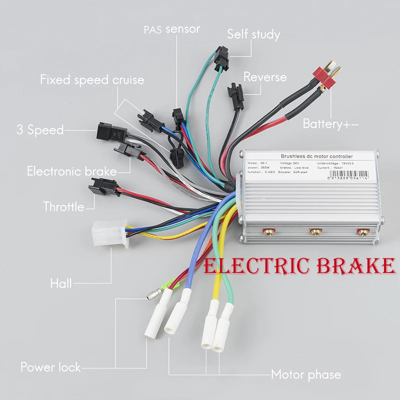 Bicicleta Электрический контроллер 24 в 36 в 48 в 250 Вт 350 Вт 15A бесщеточный мотор-редуктор, контроллер, комплект для переоборудования электрического велосипеда
